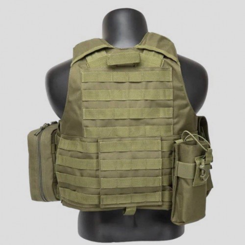 Тактический разгрузочный жилет «5 / пять карманов» с подсумками Tactical Molle Plate Carrier для съемных бронепластин в Пензе